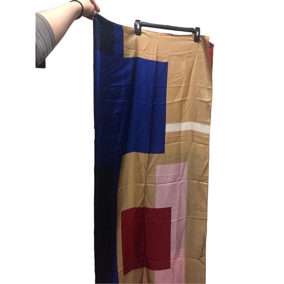 Lands’ End Women’s Pink and Blue Large Box Scarf / wrap cover up. - Picture 2 of 8